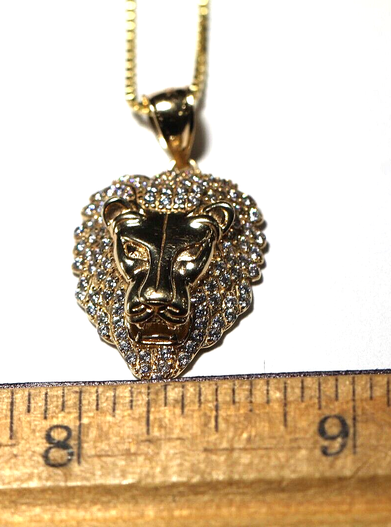 *NEW*  10KT Gold Panther Pendant Premium Quality 4.0 mm bail w/20" Vermeil Chain