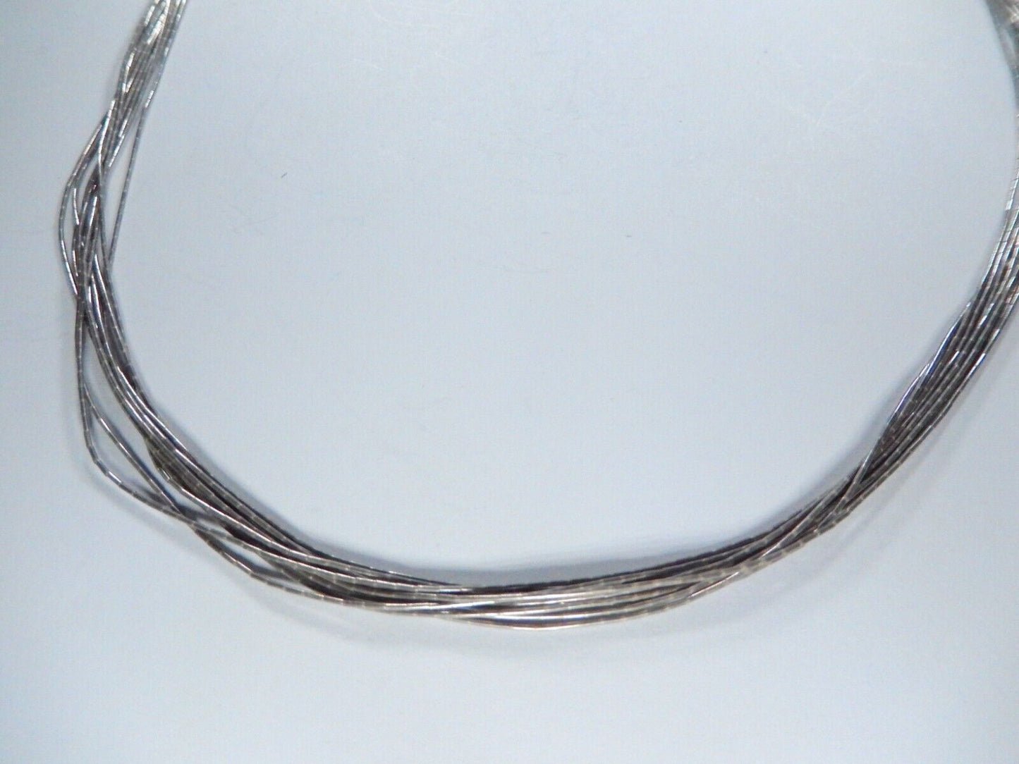 Native American Liquid Silver 10 Strand Layered Necklace 925 Sterling Silver 24"