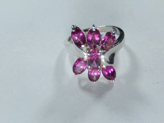 Sterling Silver Marquise Cut Amethyst Ring size 7.75