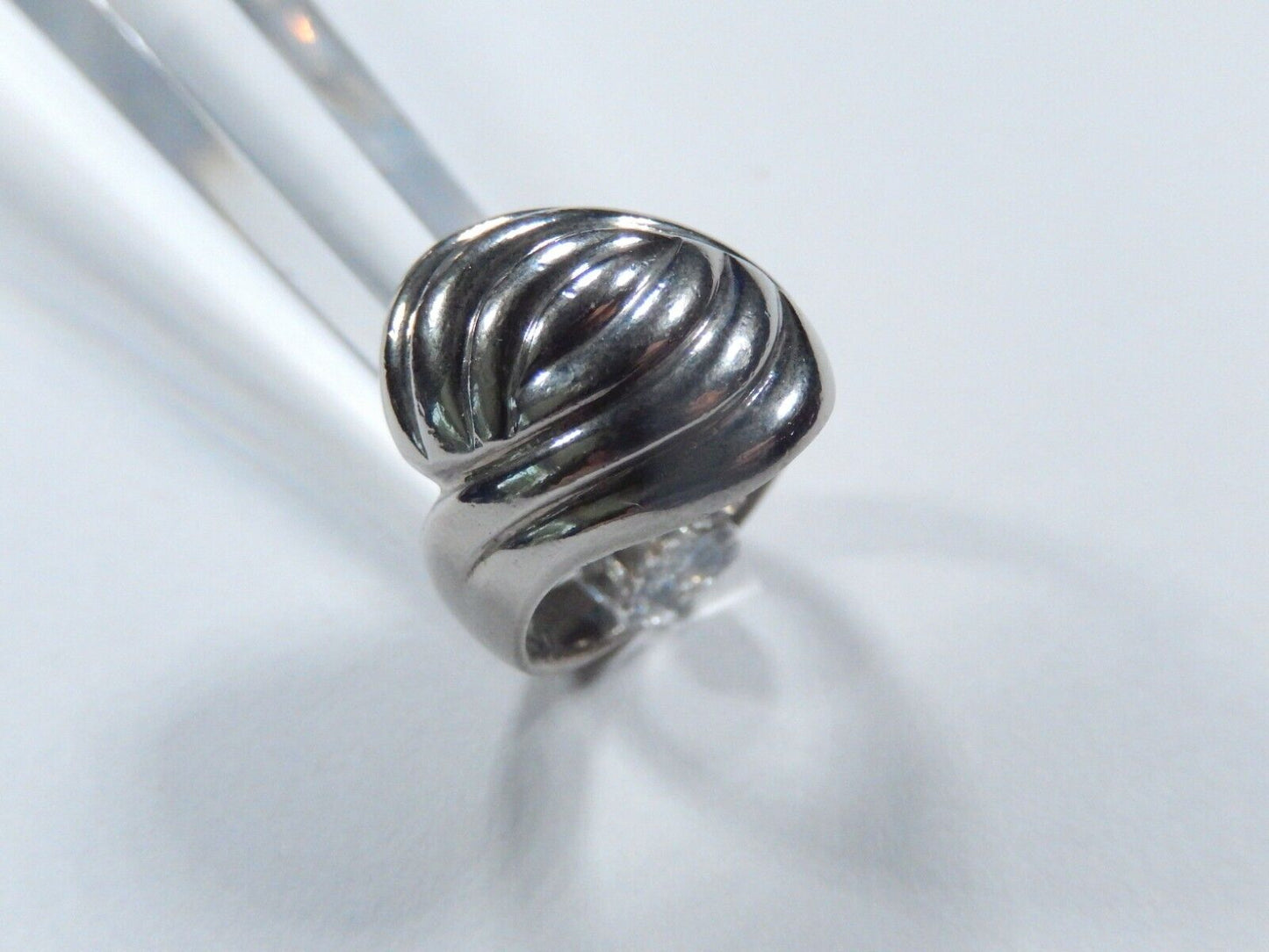 Vintage 925 Sterling Silver Swirled  Dome Ring Size 5.75