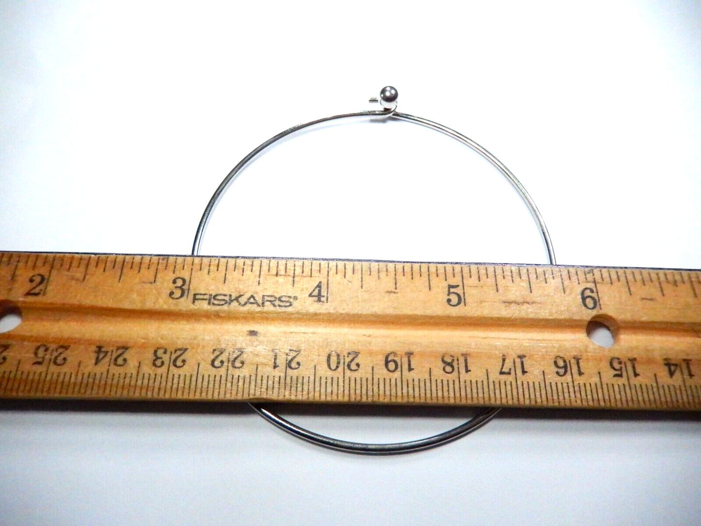 *VINTAGE*  STERLING SILVER HOOK ON BRACELET - 2-1/2" Inside Diam.