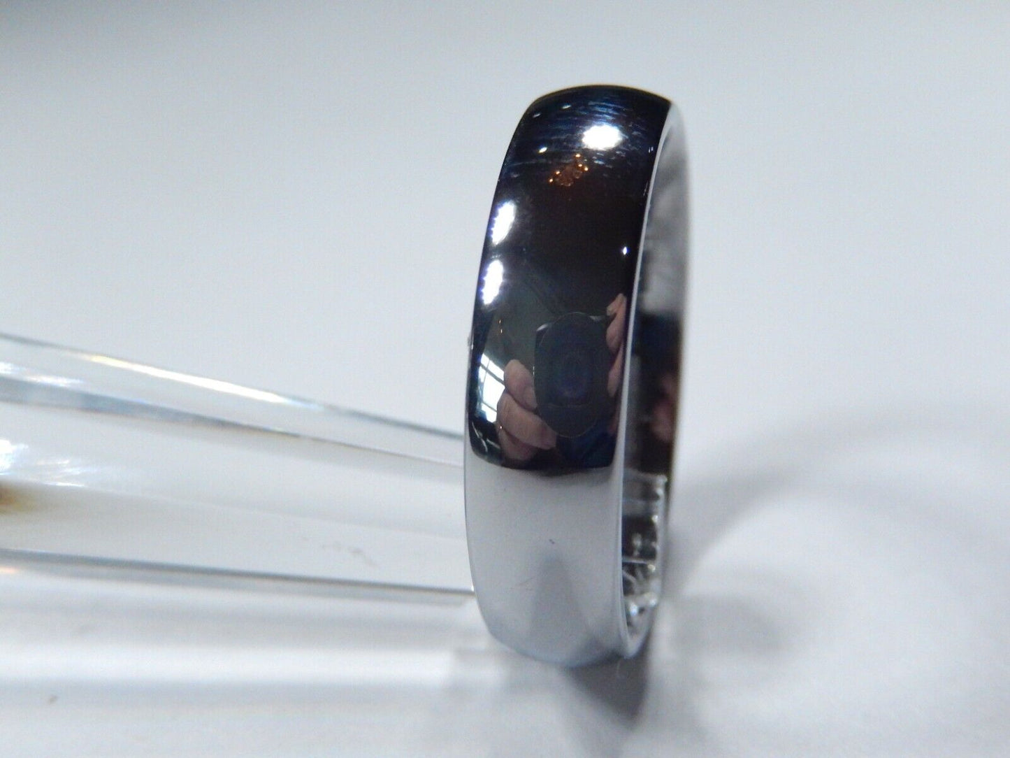 *NEW* Silver Tungsten 6 mm Comfort Fit Round Top Wedding Band Size - 11