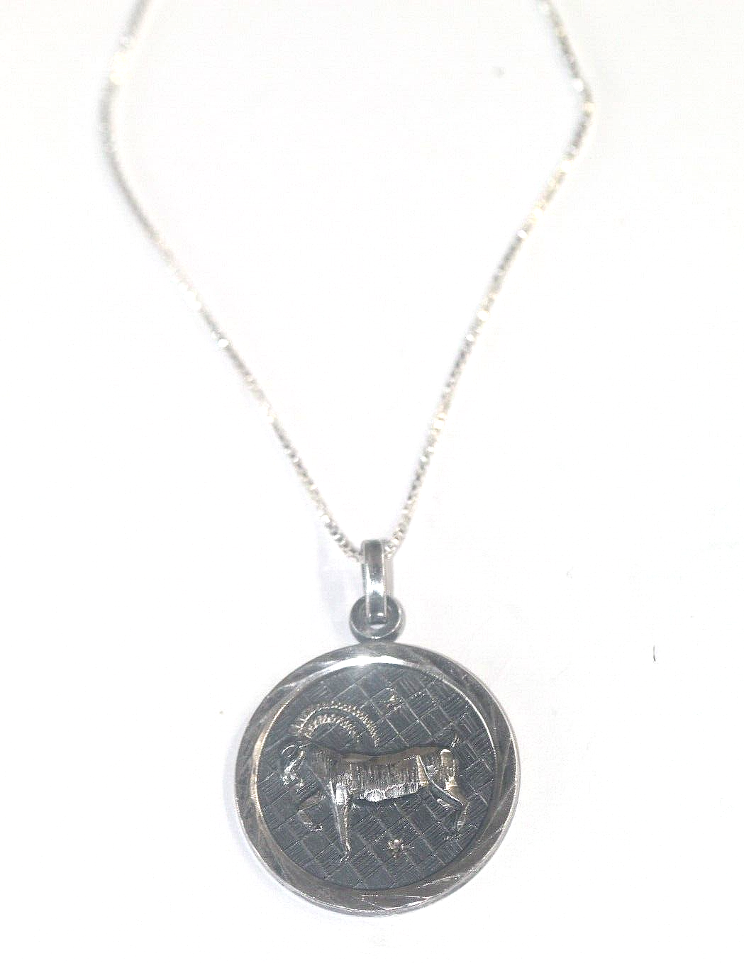 *VINTAGE* JOYMEX Mexico Sterling Silver RAM Sheep AIRES Pendant w/18" Chain