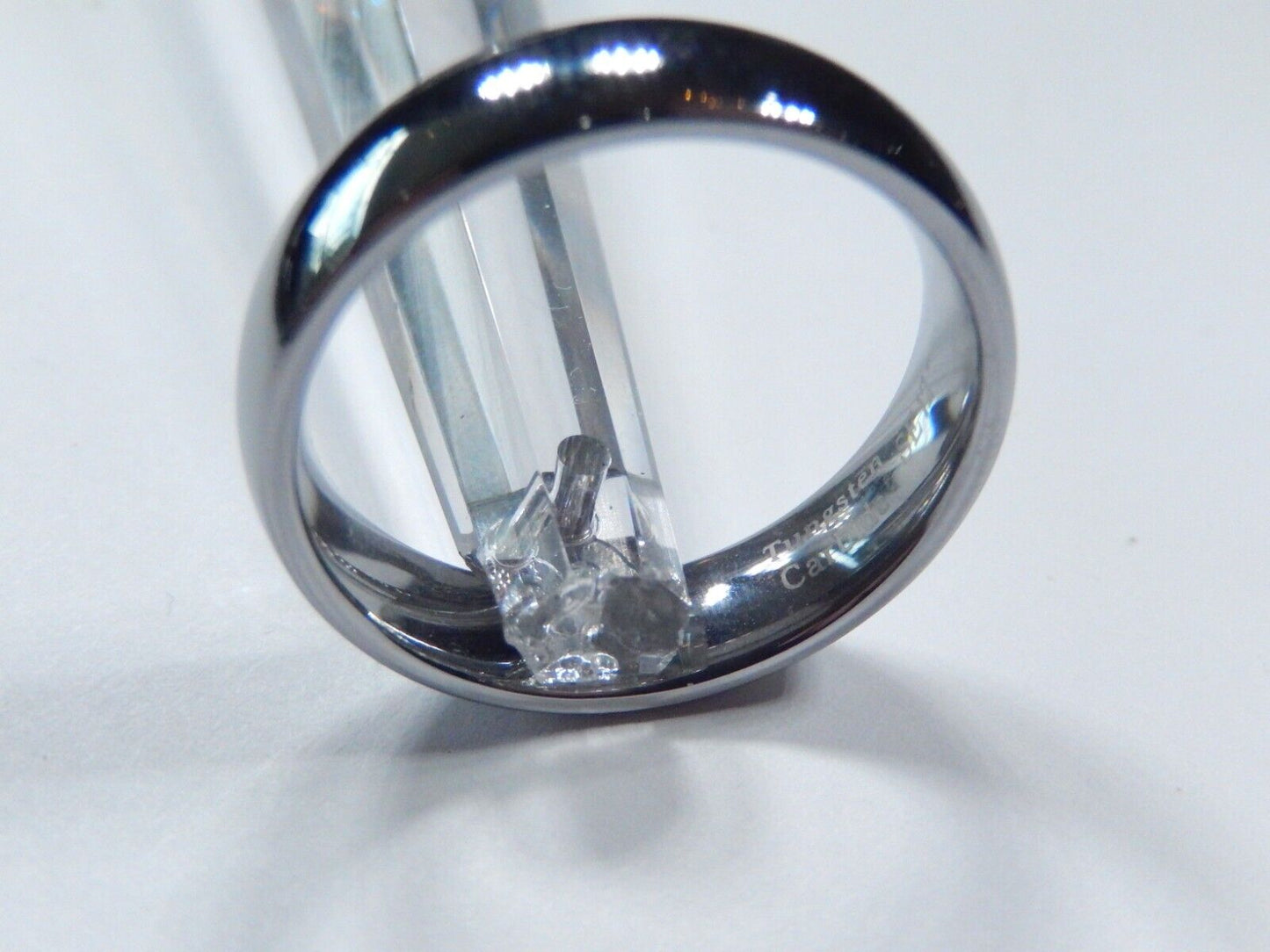 *NEW* Silver Tungsten 6 mm Comfort Fit Round Top Wedding Band Size - 11
