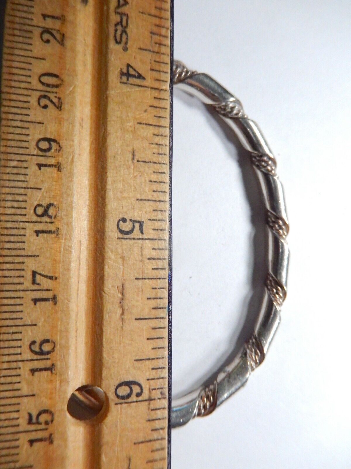 VINTAGE Navajo Chunky Twisted Cable Rope 925 Sterling Silver Cuff Bracelet 19.gm