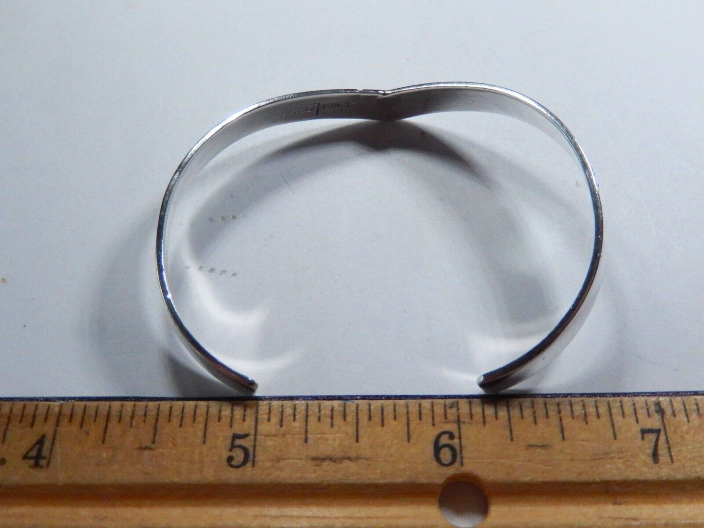 *VINTAGE*  Sterling Silver and 12k GF Cuff "V" Style Bracelet  7"
