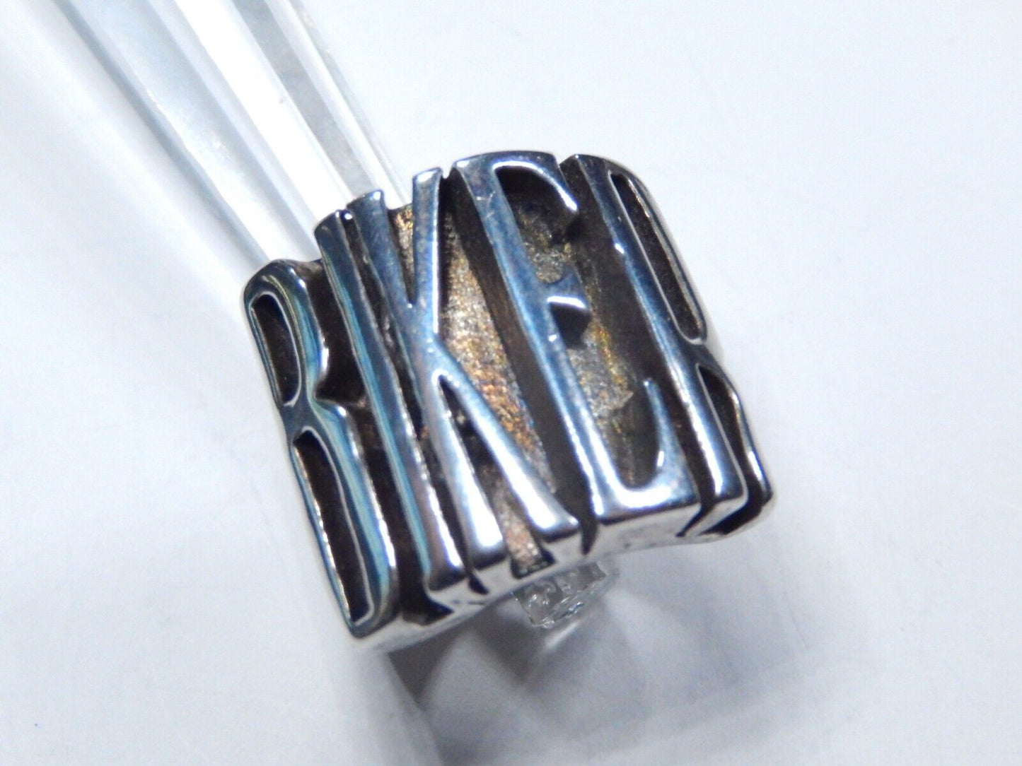 *RARE* G&C 1986 Sterling Silver Men's Biker Motorcycle Large Statement Ring Sz12
