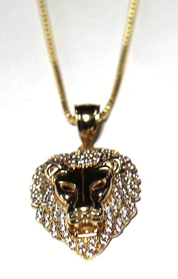 *NEW*  10KT Gold Panther Pendant Premium Quality 4.0 mm bail w/20" Vermeil Chain