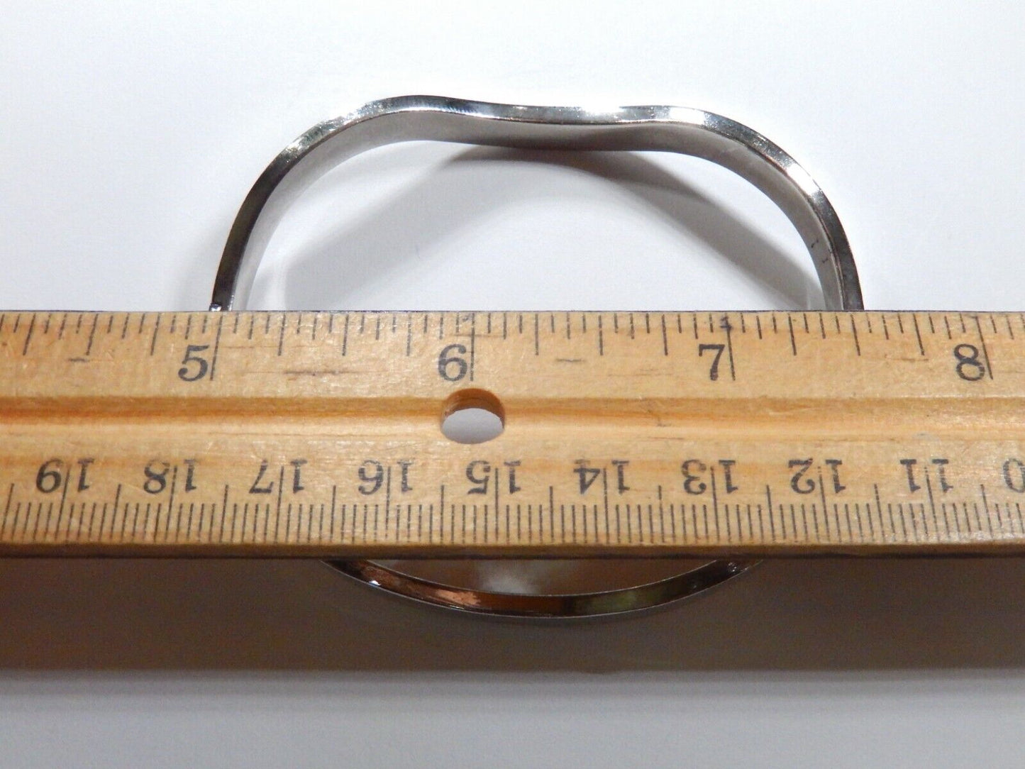 *VINTAGE* 925 Sterling Silver Wave Hinged Bangle Bracelet 6.25mm Wide -19.9 gram