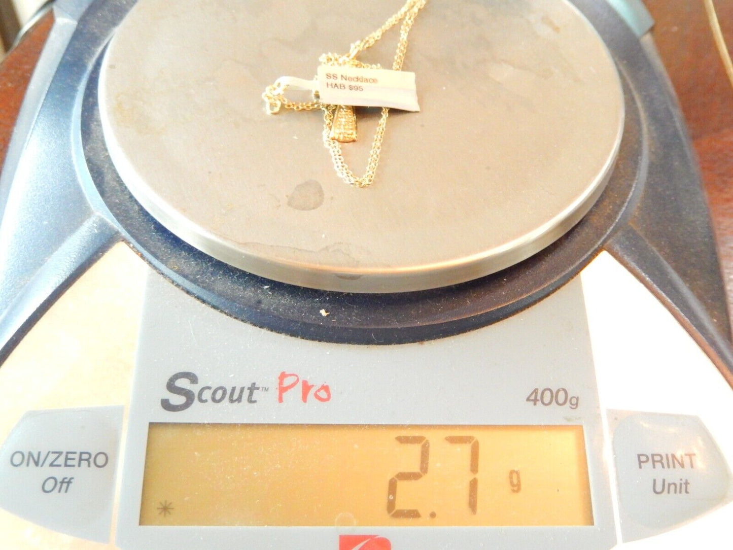 Gold Vermeil Cross Pendant Stamped 925 with 18 Gold Vermeil Chain
