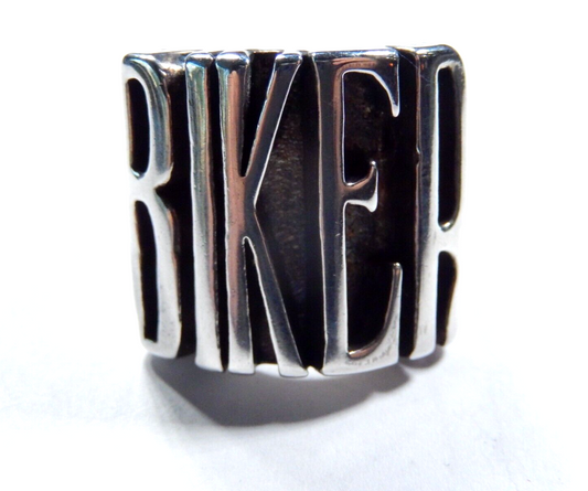 *RARE* G&C 1986 Sterling Silver Men's Biker Motorcycle Large Statement Ring Sz12