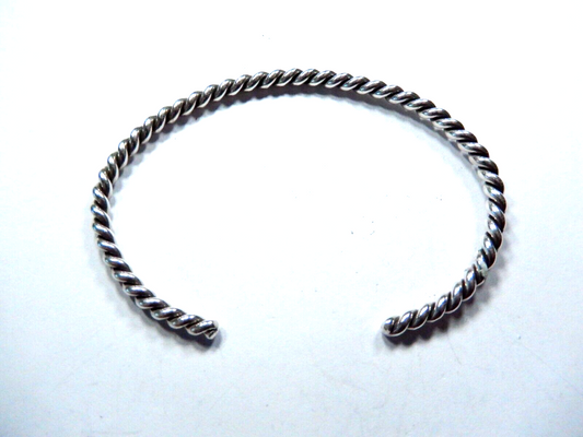 Vintage Sterling Silver Twisted Cuff Bracelet