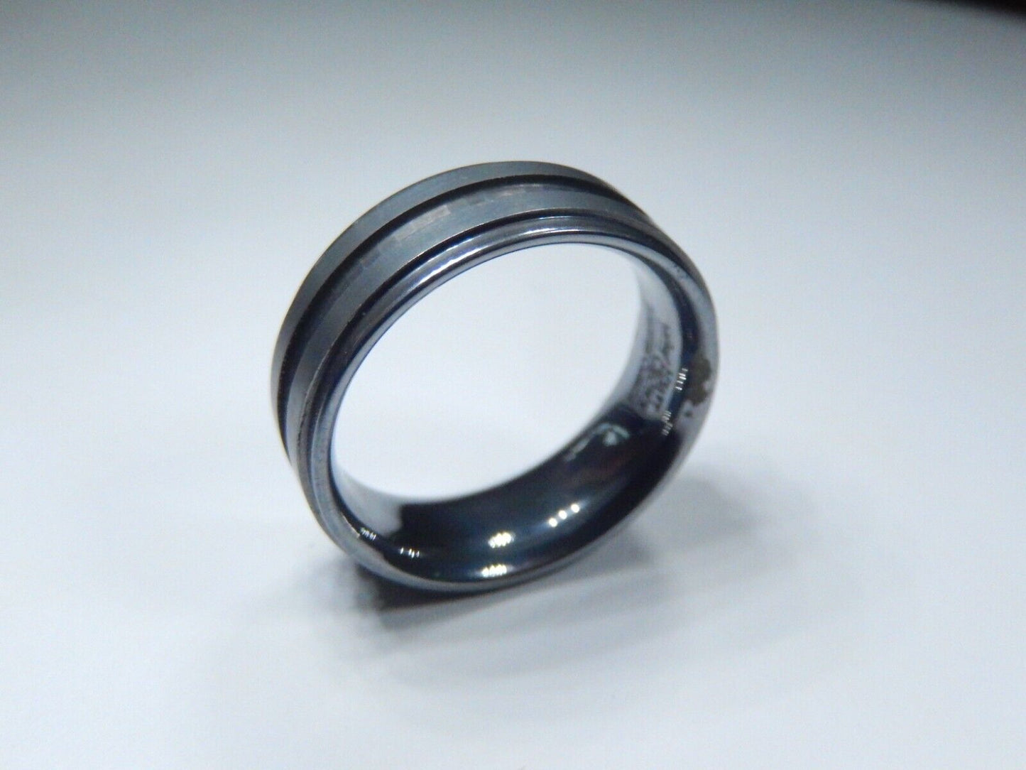 Gray Tungsten Carbide 8mm Comfort Fit Wedding Band Ring Size 9.75