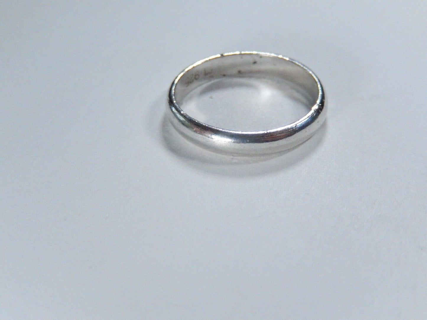 *VINTAGE* Sterling Silver Thick 3.75mm Wide Round Wedding Band Size 7.5