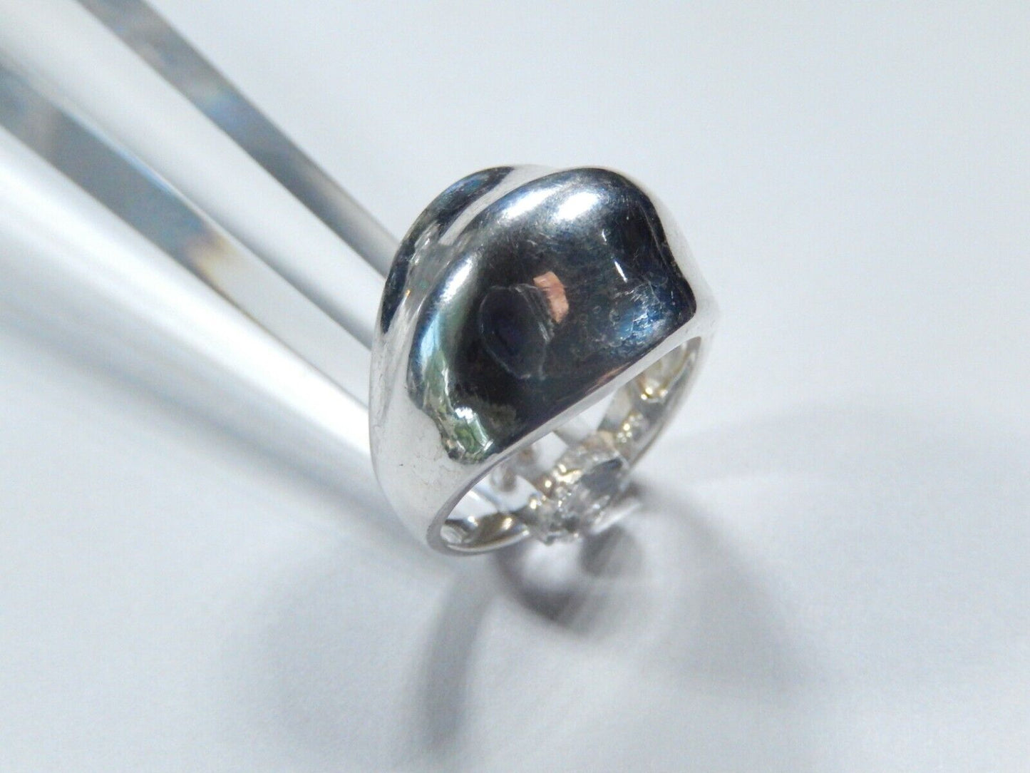 *VINTAGE* 925 Sterling Silver Modernist Dome Ring Size 6.75