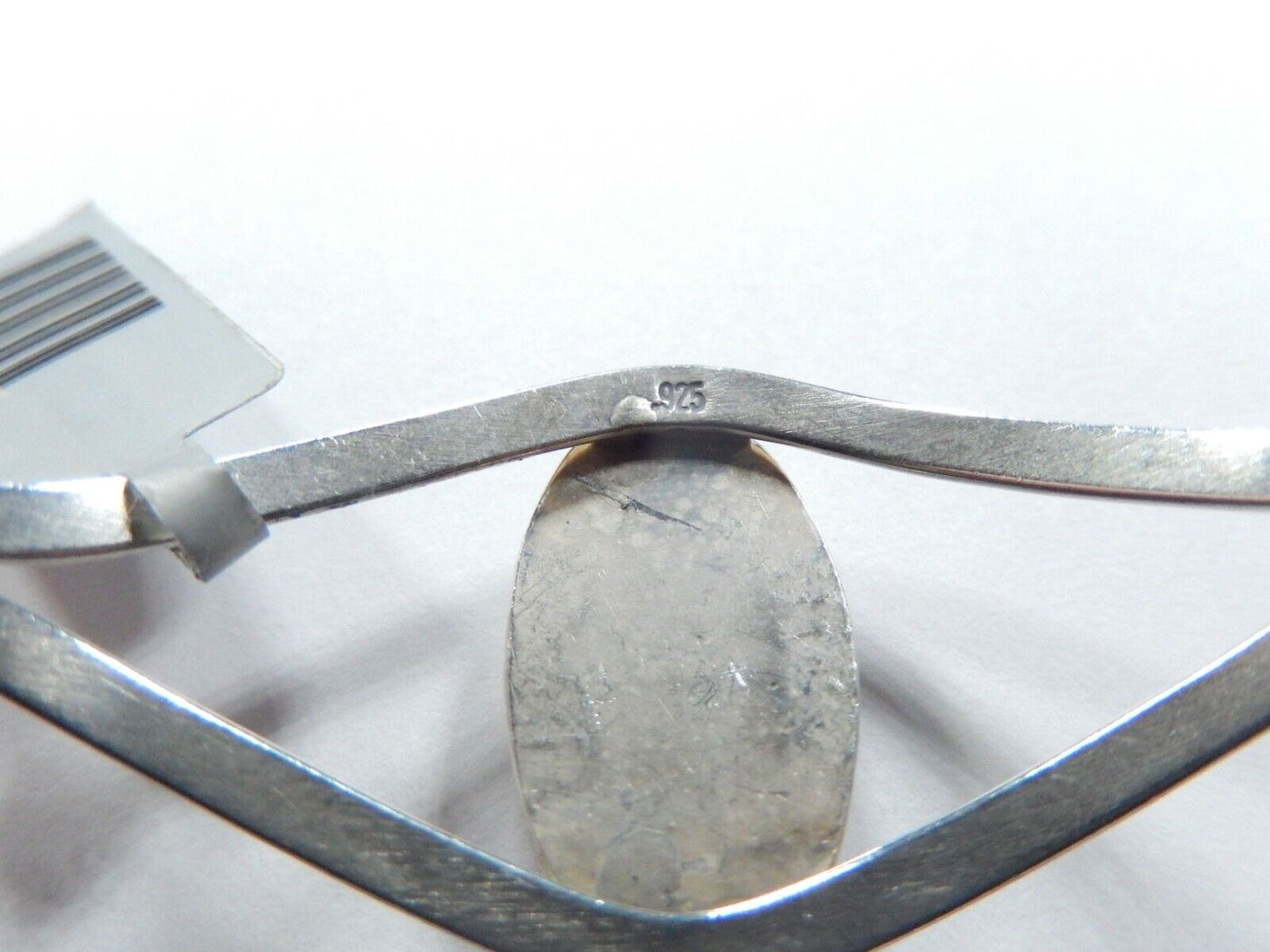 *VINTAGE*  Native American Light Purple Chalcedony Sterling Silver Bracelet