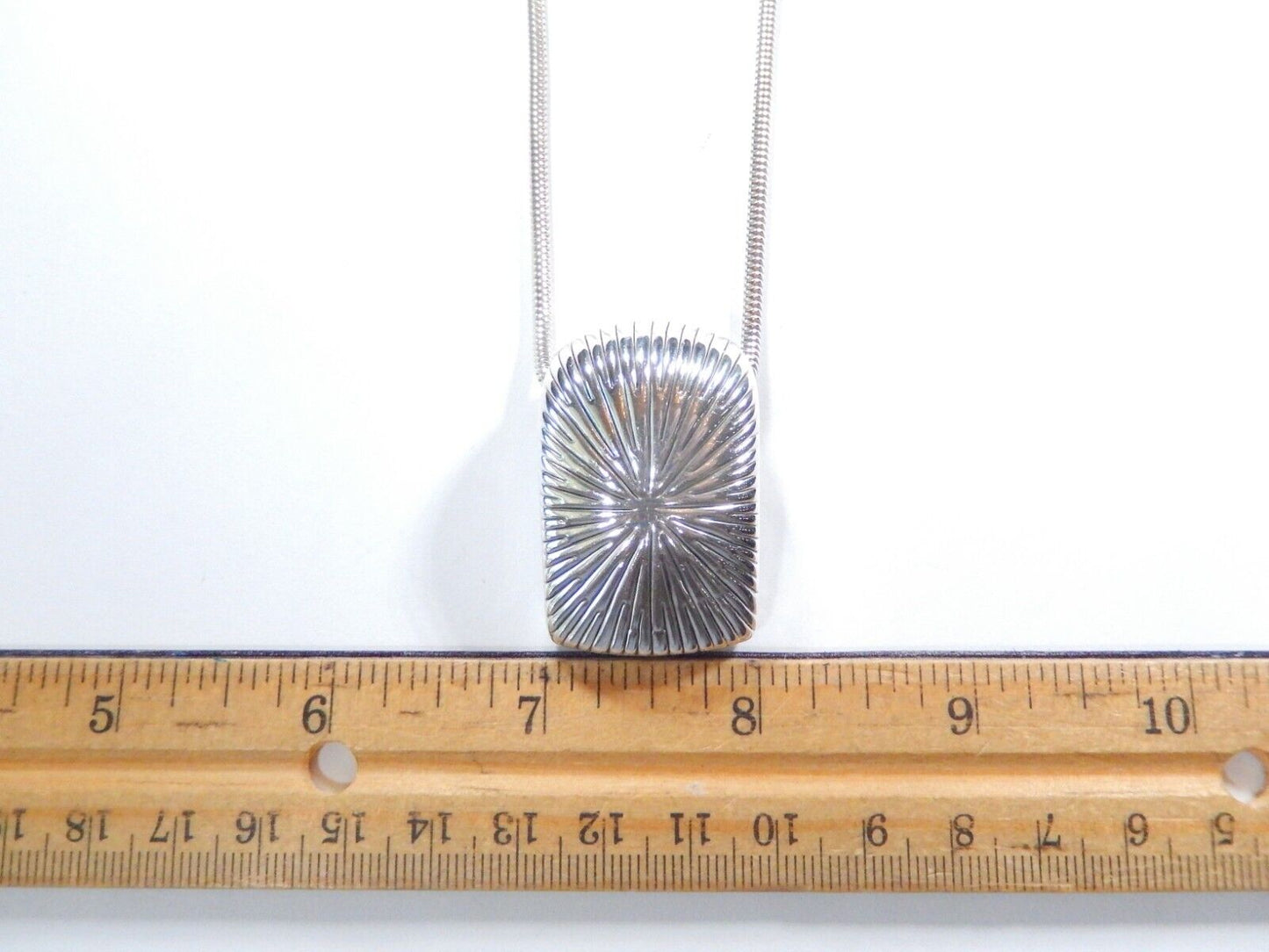 SSD Simon Sebbag Designer Sterling Silver Heavy Pendant Signed w25mm 24 Chain