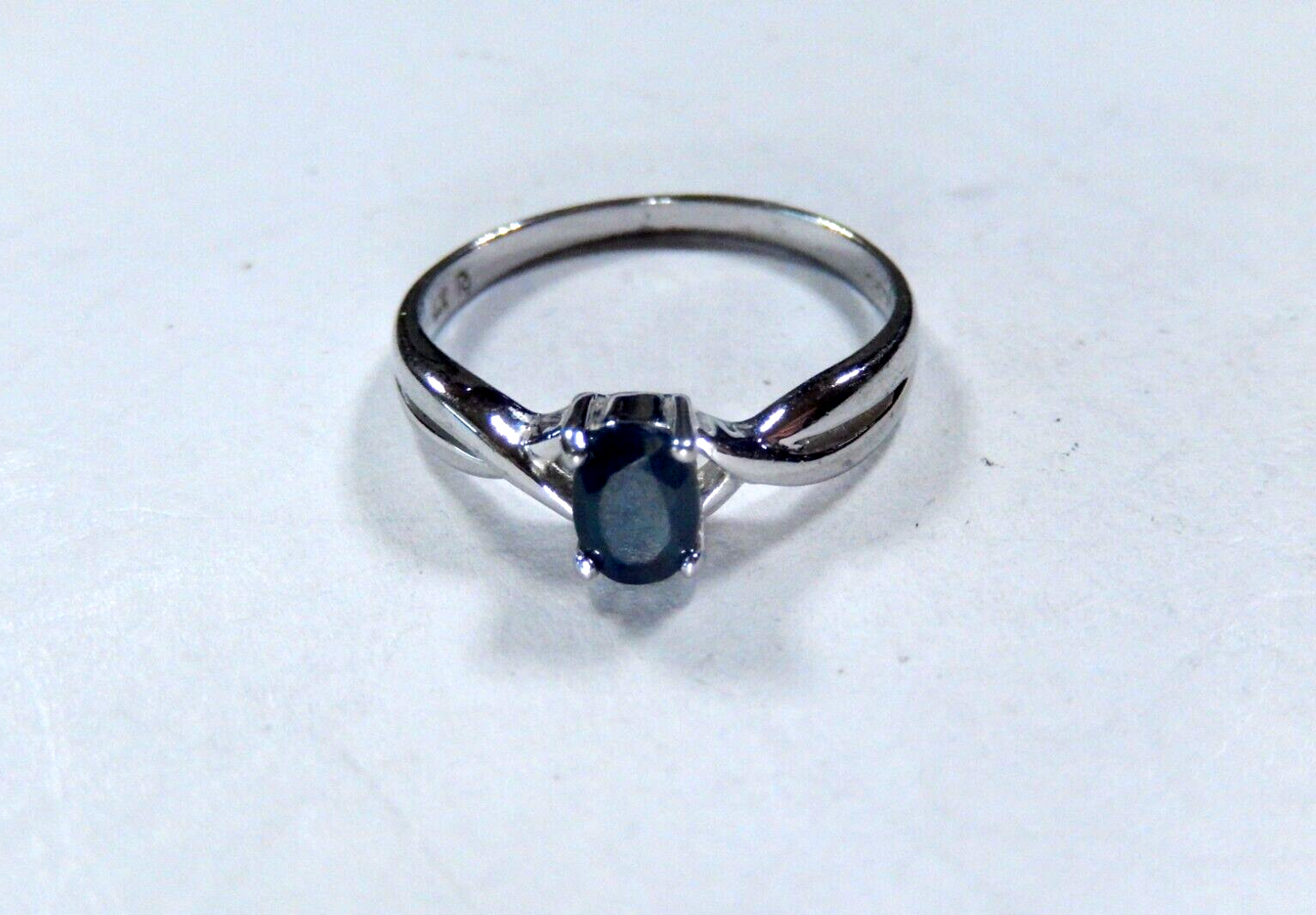 Vintage Ross Simons Sterling Silver 925 Sapphire Solitaire Ring Size 7.25