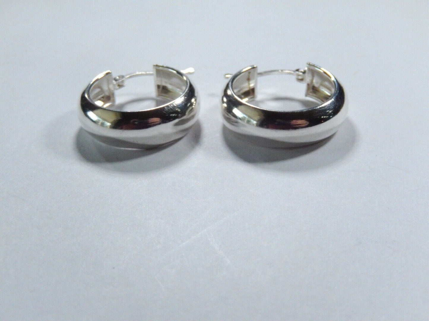 Women's 925 Sterling Silver 25mm Diam. x 8mm Wide Round Hoop Earrings