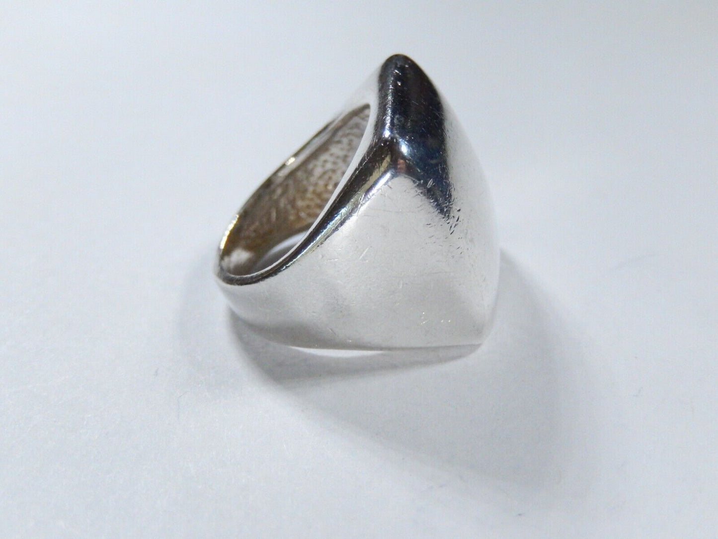 *VINTAGE*  Sterling Silver 925 Square Smooth Ring Size 4.75