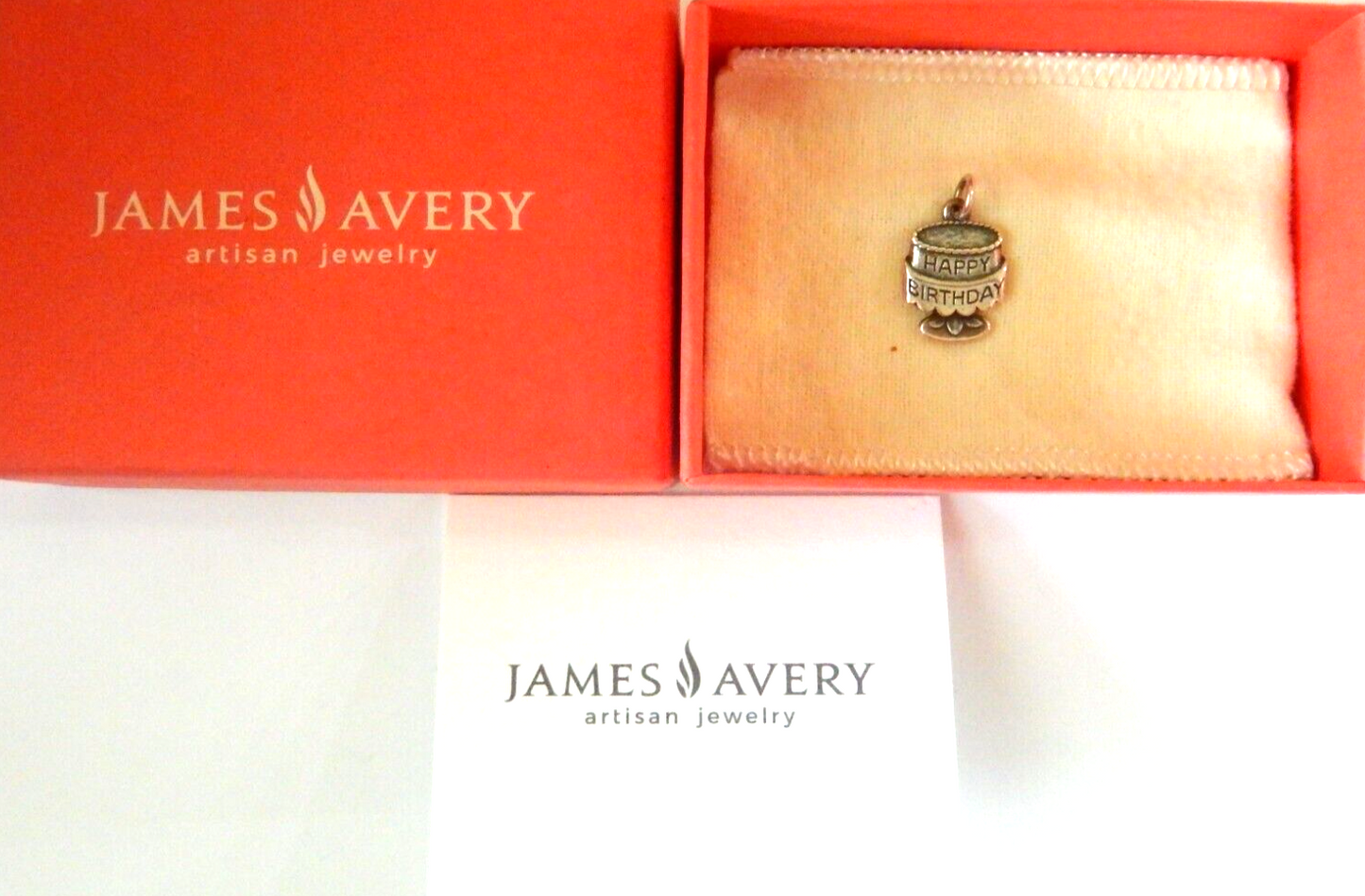 JAMES AVERY STERLING HAPPY BIRTHDAY CAKE CHARM #3331