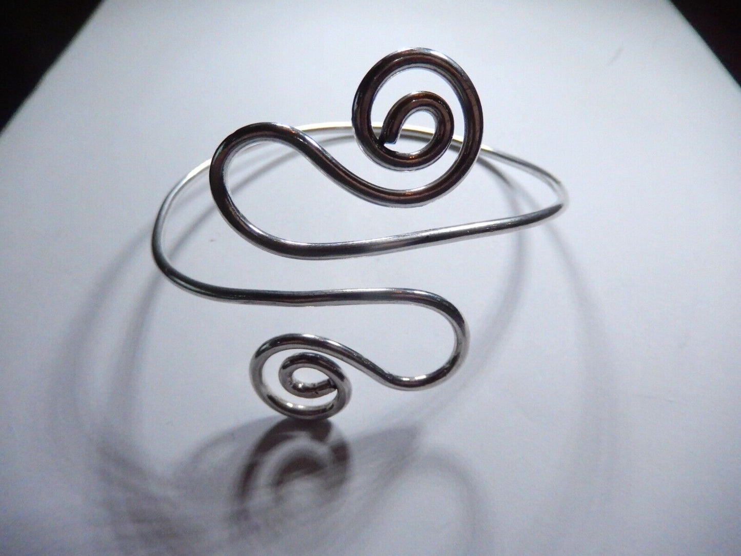 VINTAGE - Modernist Sterling Silver Arm Cuff Bracelet - 30.3 grams