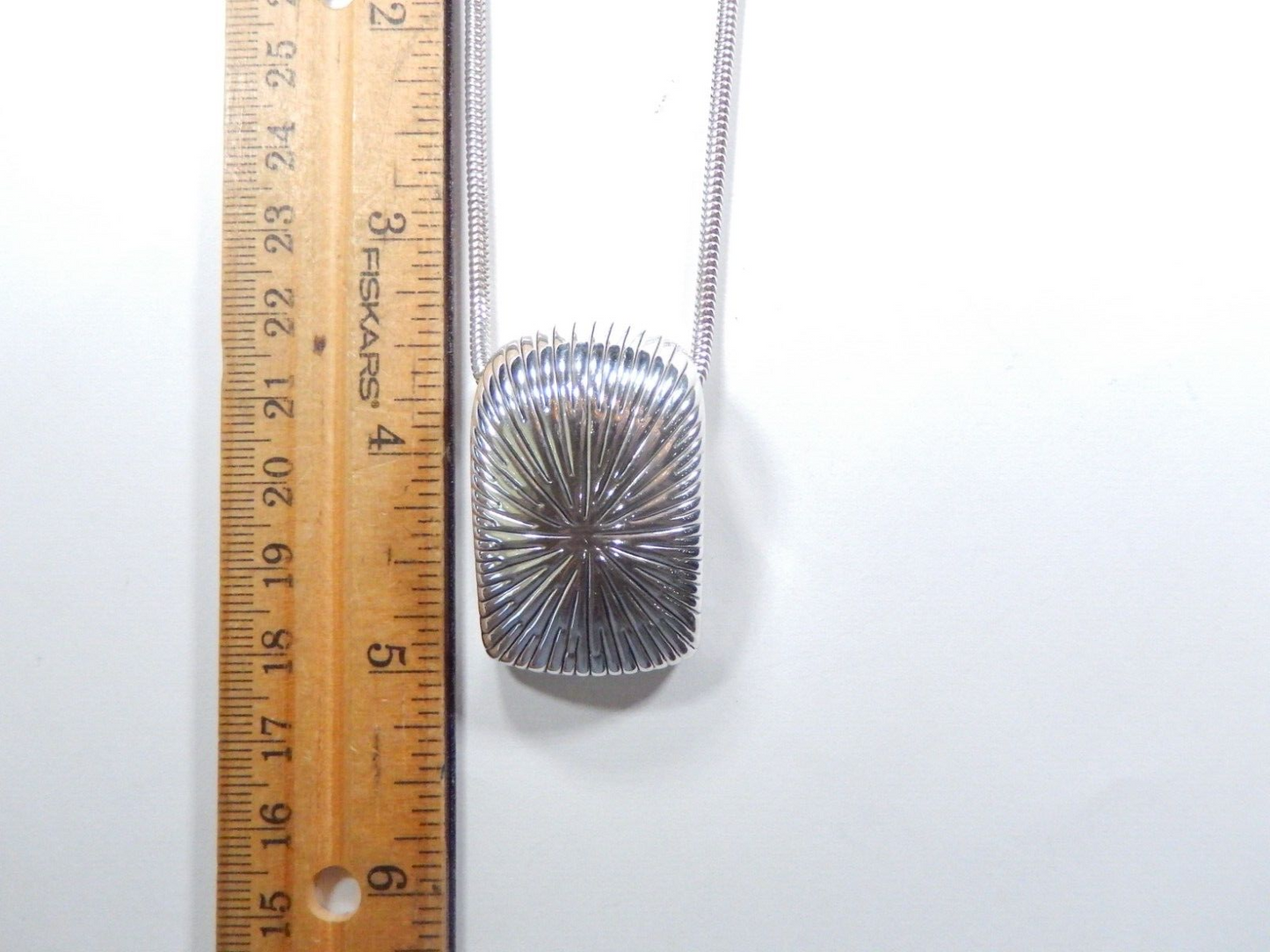 SSD Simon Sebbag Designer Sterling Silver Heavy Pendant Signed w25mm 24 Chain