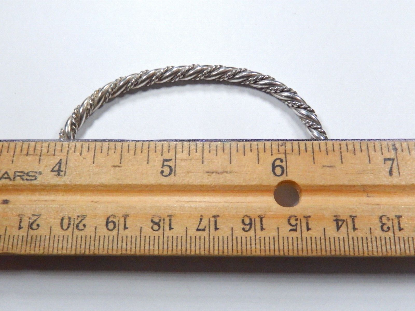 VINTAGE Navajo Chunky Twisted Cable Rope 925 Sterling Silver Cuff Bracelet 13.gm
