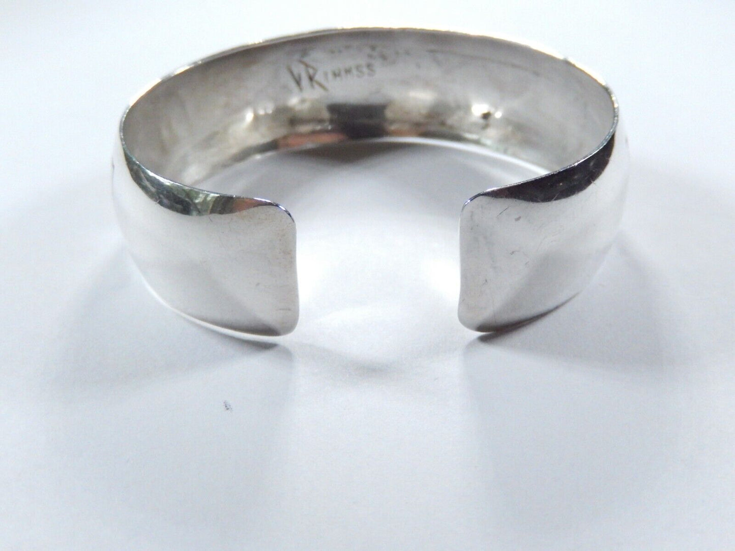 *VINTAGE* "V.R. IHMSS"  Sterling Silver and Gold Fill Cuff 17mm Wide Bracelet