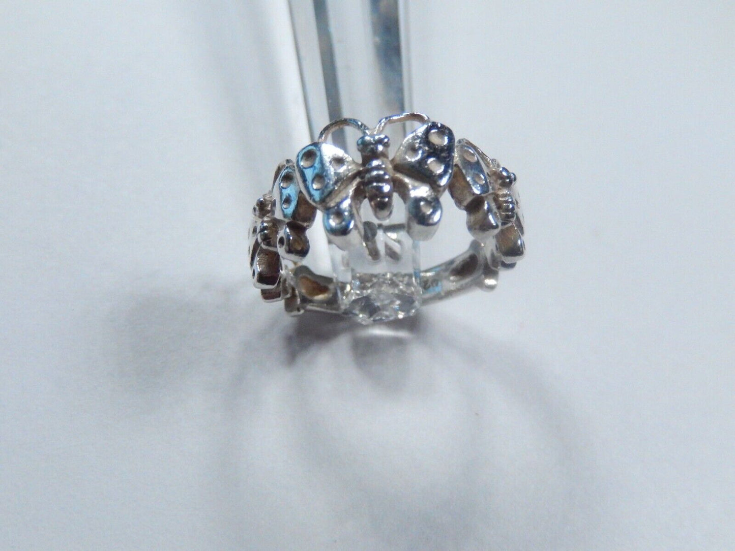 Sterling Silver Butterfly Band Ring Size 6.5