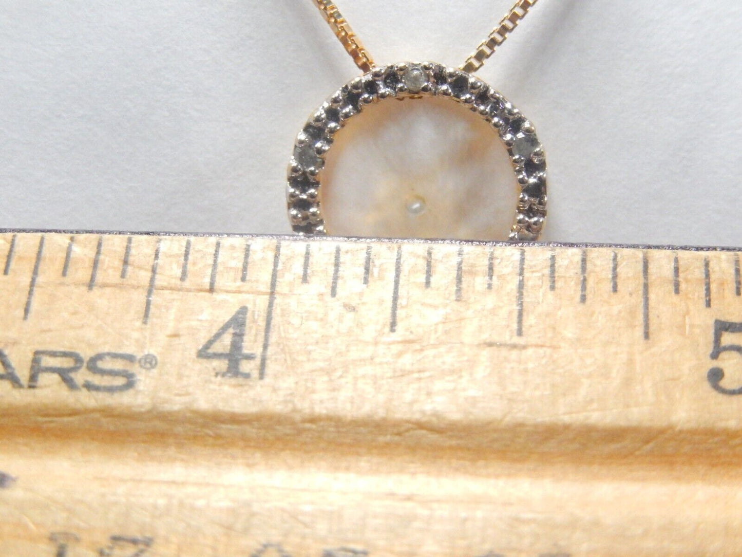 Vermeil Gold over Sterling Silver Diamond Circle Of Love pendant w/18"chain