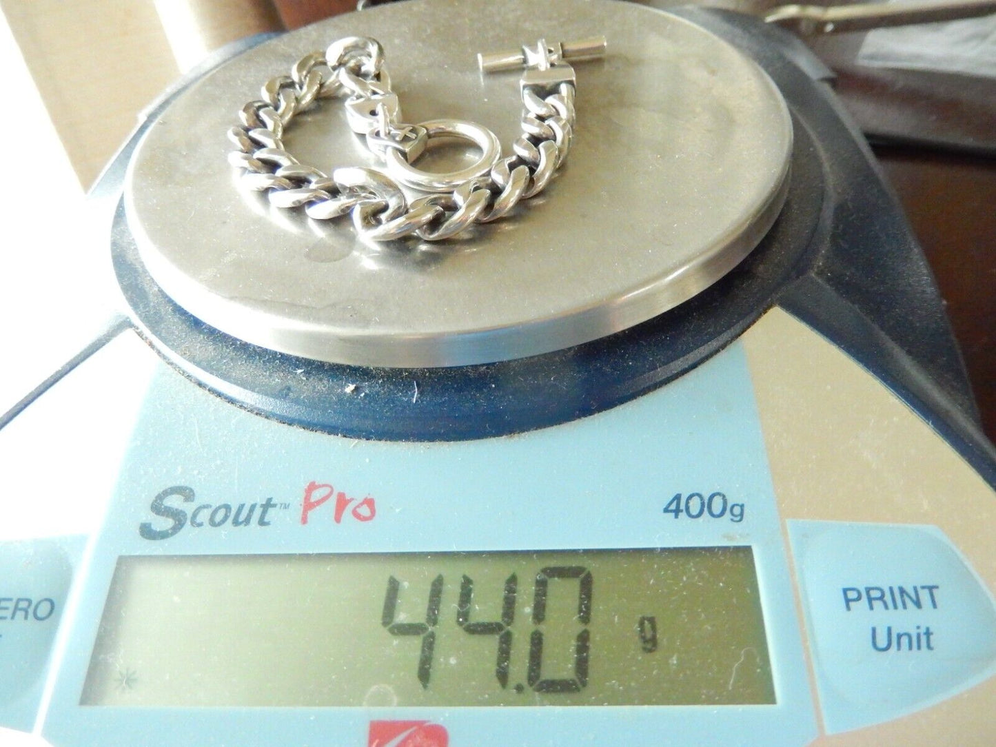 JAMES AVERY 925 Silver - HEAVY 44 grams - Strength In Faith  Curb Link Bracelet