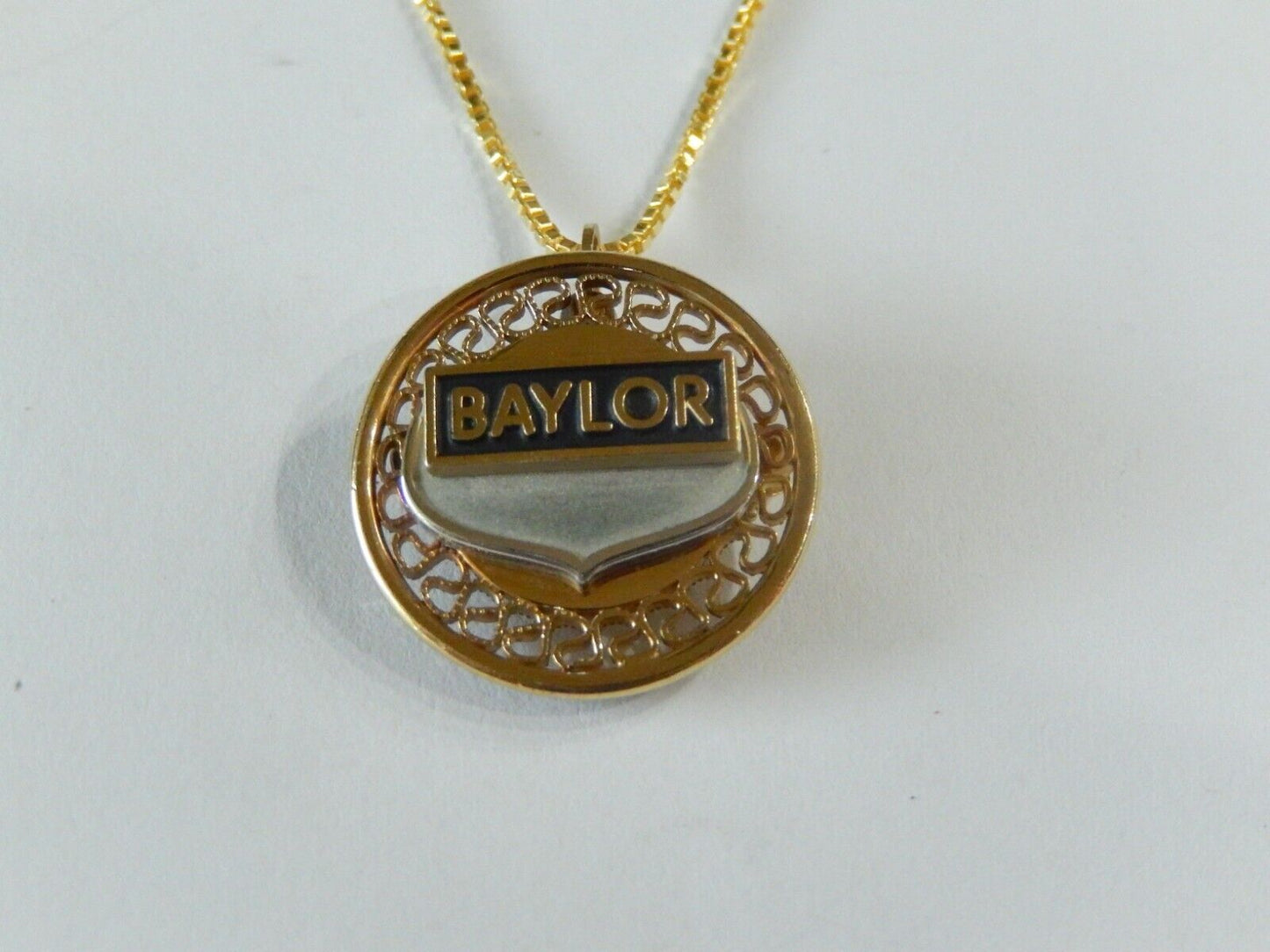 Vintage Baylor Gold Filled Pin or Pendant w/18" Vermeil Sterling Chain