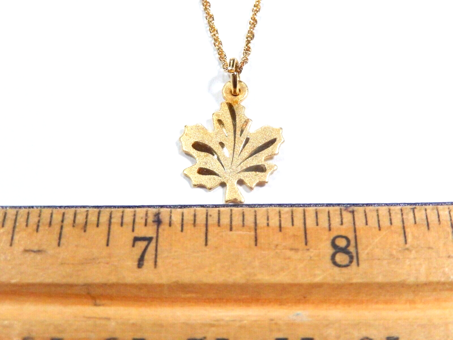 Gold Vermeil 925 Maple Leaf Pendant with 18 Gold Vermeil Chain