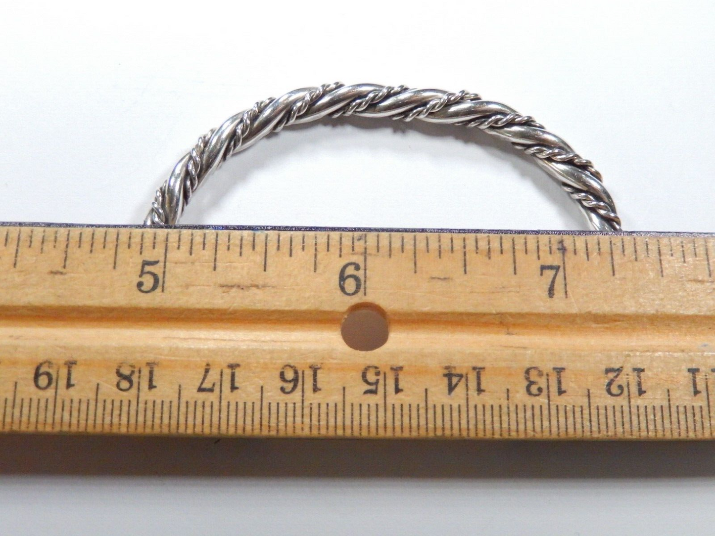 VINTAGE Navajo Chunky Twisted Cable Rope 925 Sterling Silver Cuff Bracelet 20gm