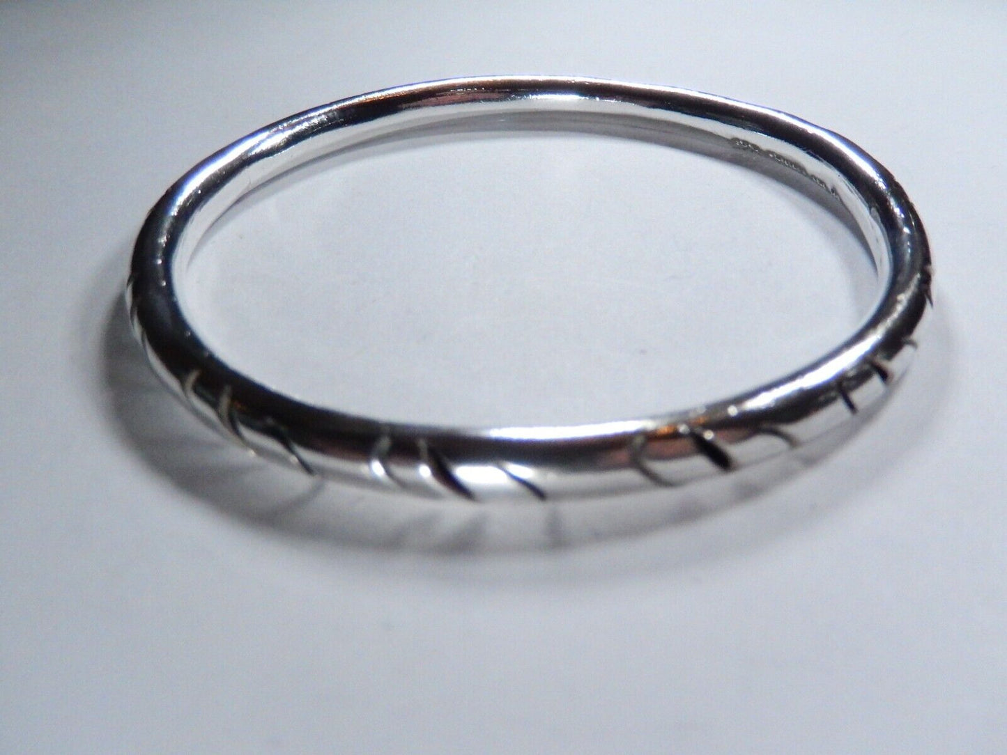 Taxco Sterling Silver 925 Bangle Bracelet Mexico 2-3/4" Inside Diam. - 17.2 gm