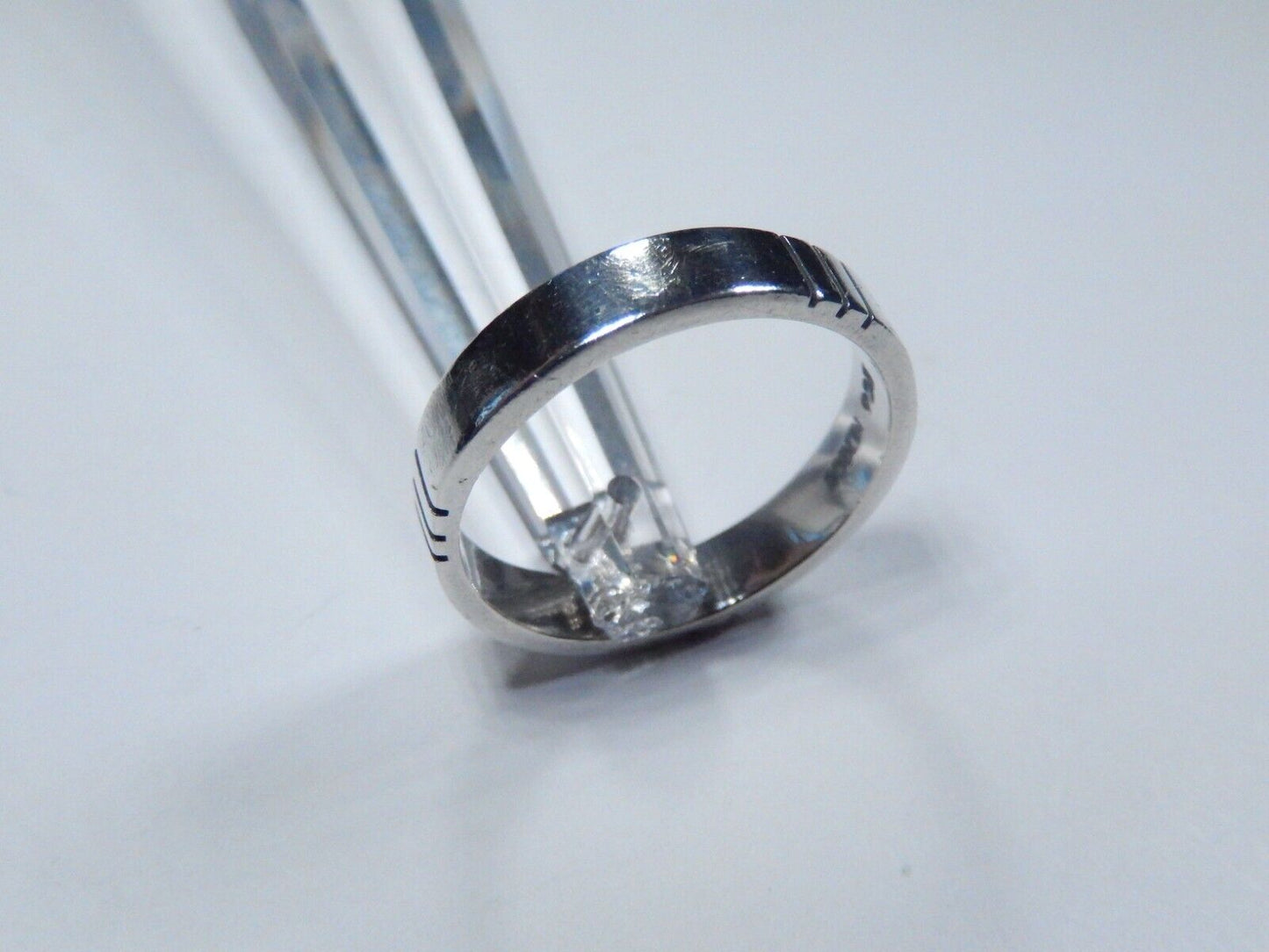 Vintage MEXICO STERLING SILVER 925 Ring 5 mm Wide Band Size 12.5