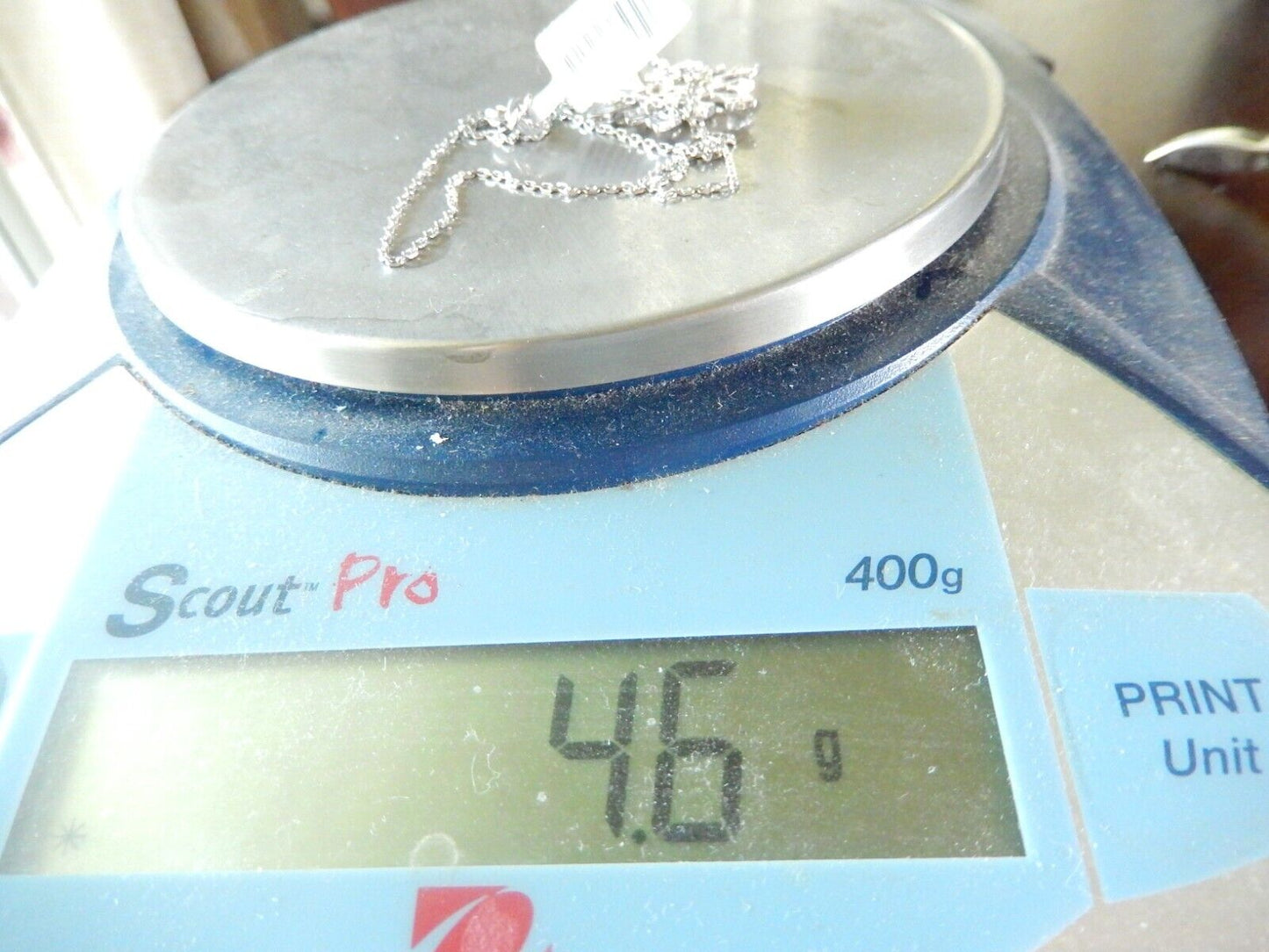 5 Diamond Snowflake Pendant Necklace in 925 Sterling Silver 18 inch Chain