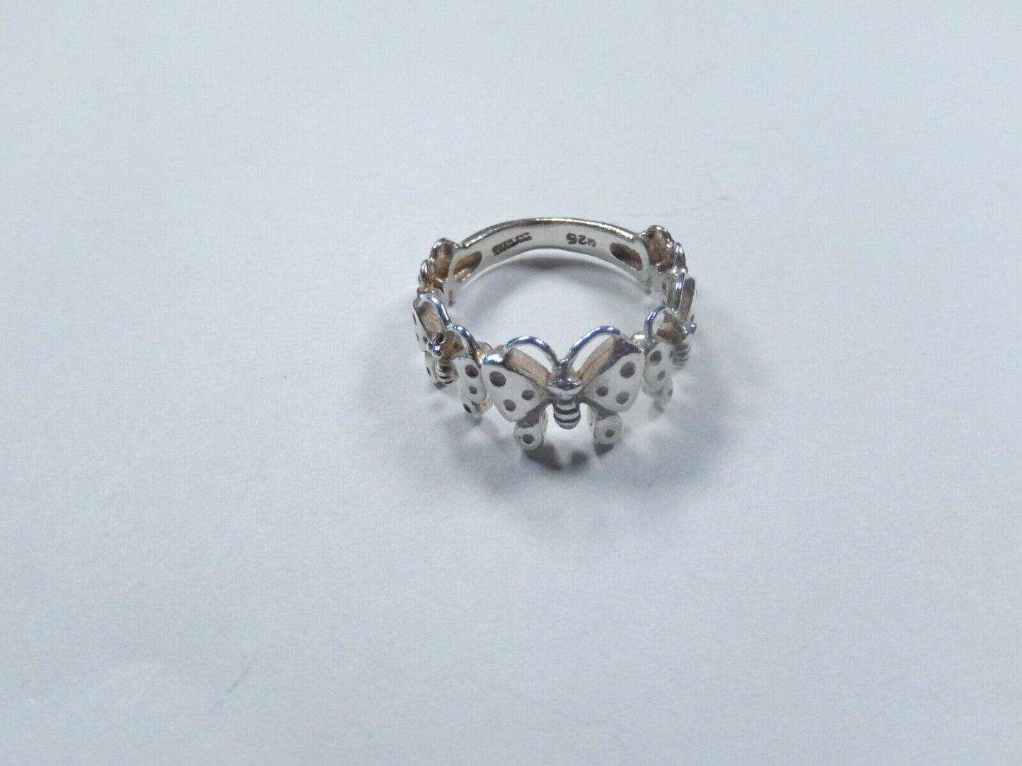 Sterling Silver Butterfly Band Ring Size 8.5