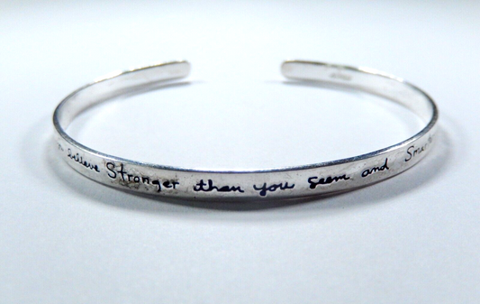 925 Sterling Silver Vintage LATH Friends Cuff Bracelet 7.5"