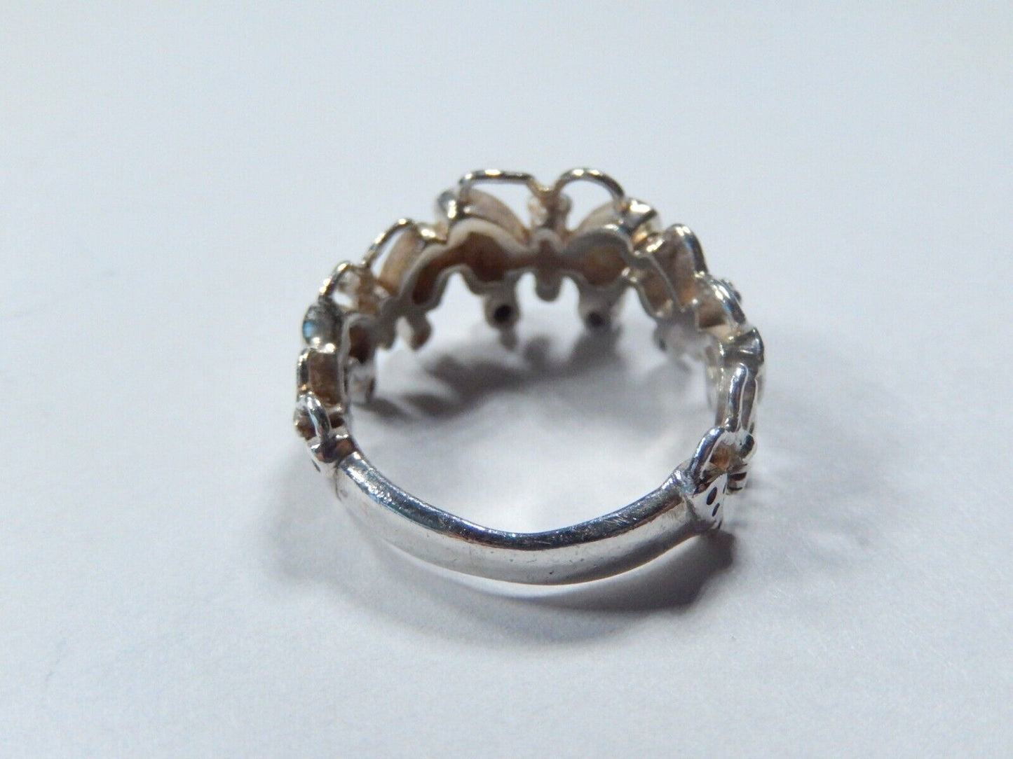 Sterling Silver Butterfly Band Ring Size 8.5