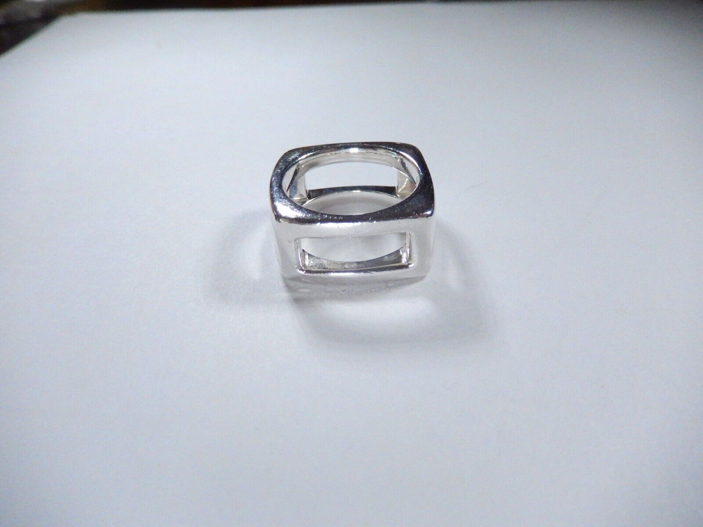 RLM Robert Lee Morris Studio 925 Sterling Silver Square Modernist Ring SZ - 7.75