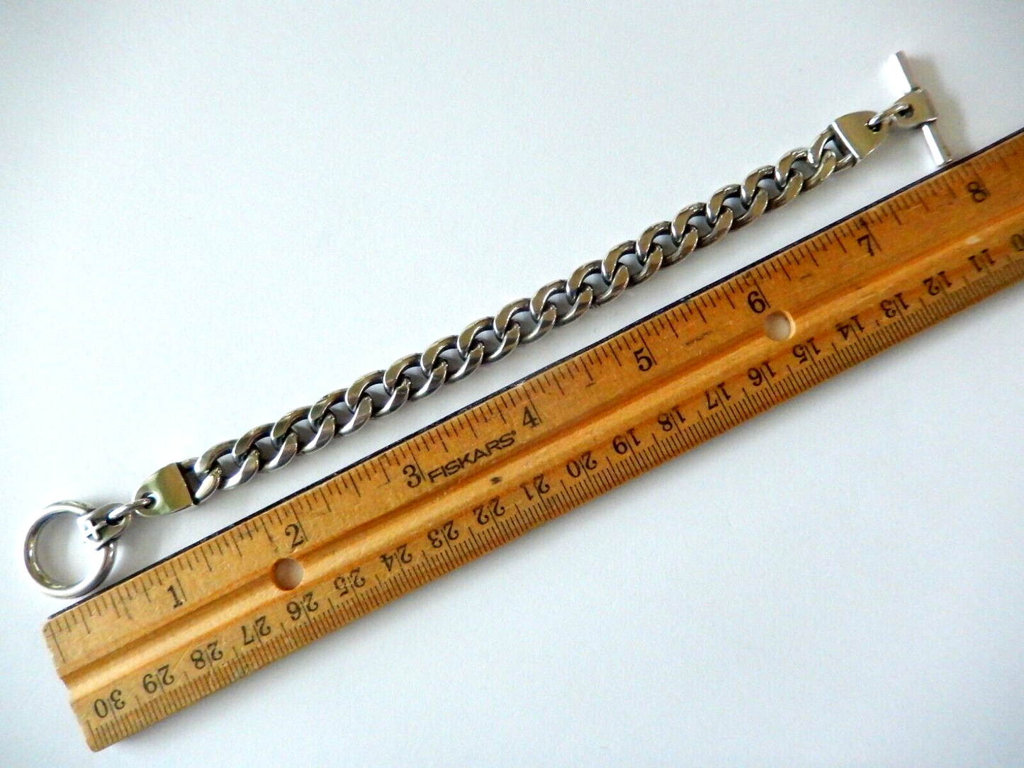 JAMES AVERY 925 Silver - HEAVY 44 grams - Strength In Faith  Curb Link Bracelet