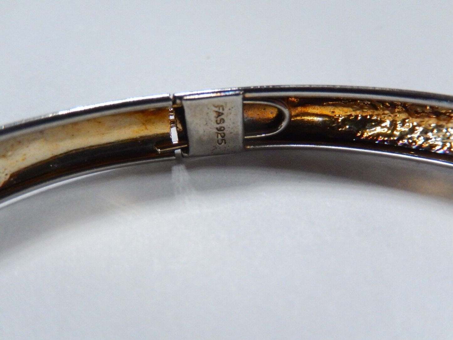 VINTAGE - Gold Vermeil .925 Diamond Cut Etched Bracelet-LOTS OF SPARKLE !!!