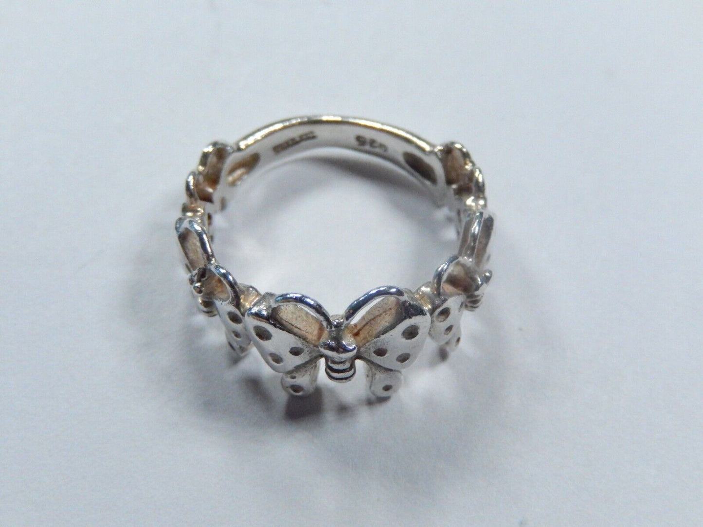 Sterling Silver Butterfly Band Ring Size 6.5
