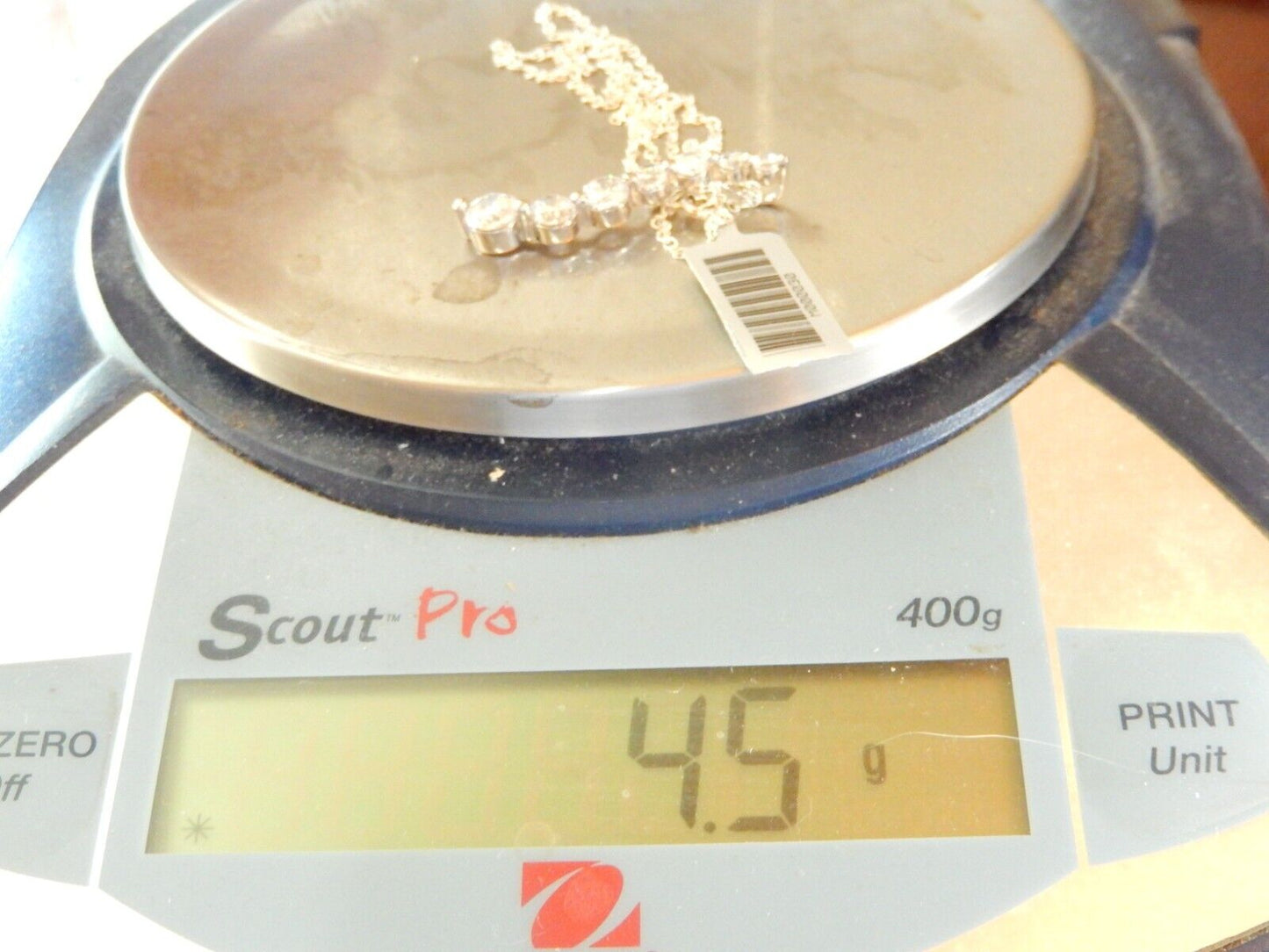 Sterling Silver Journey 2.50 CT Graduated 7 CZ Pendant  w/18" Sterling Chain