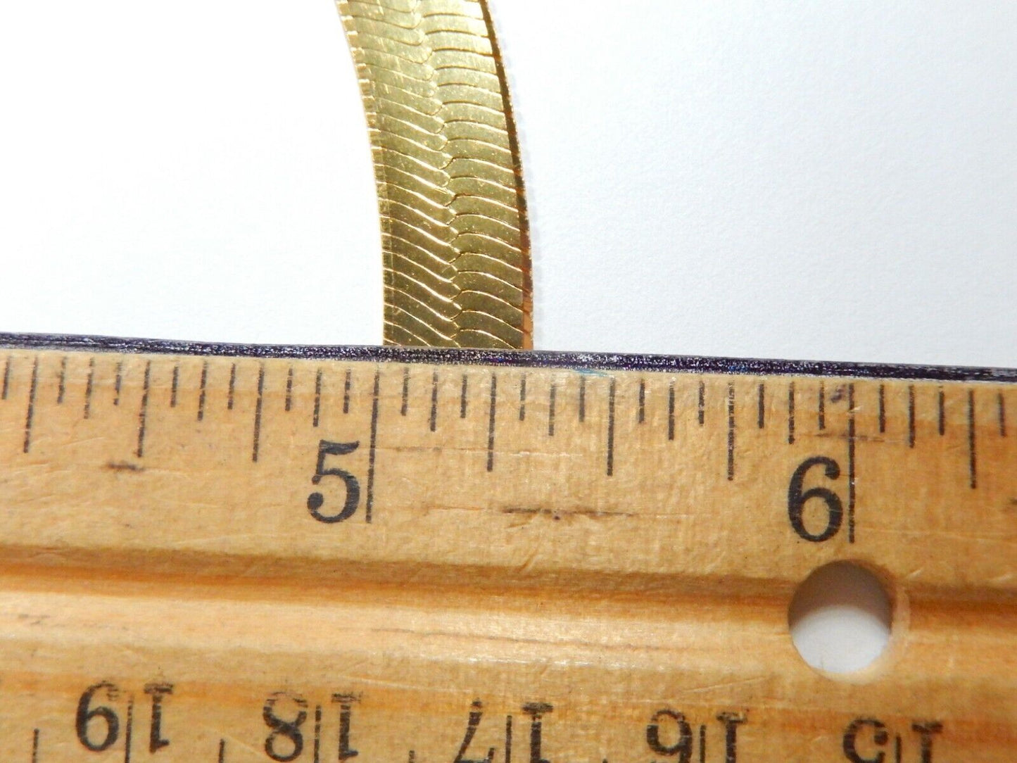 8.5mm Herringbone Chain. Vermeil Gold over Sterling Silver Necklace 16"