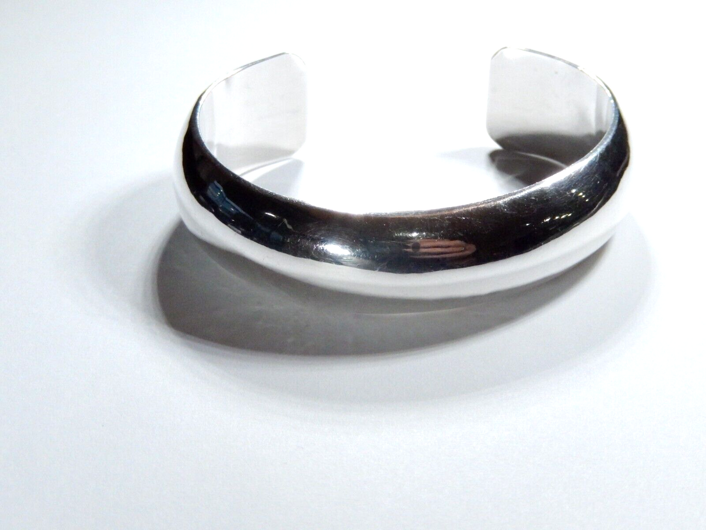 Signed "KS" Kirk Smith Sterling Silver 5/8" Wide Bubble Style Cuff Bracelet