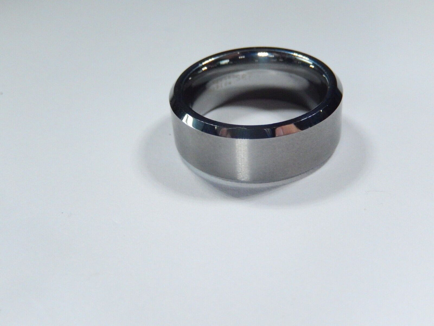 *NEW* Tungsten Carbide 8 mm Flat Brushed Silver Comfort Fit Wedding Ring Sz 7