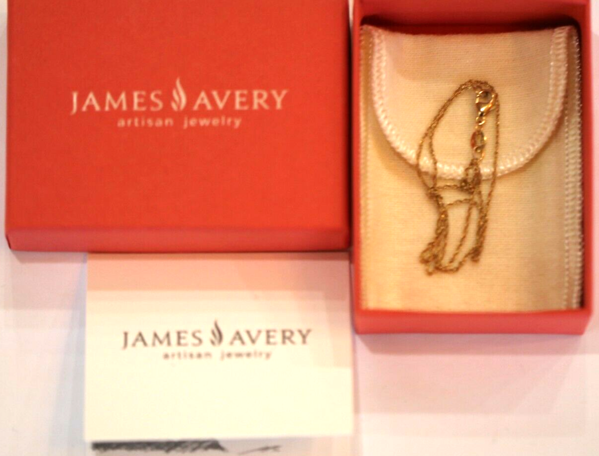 14K YELLOW GOLD JAMES AVERY 1.86 MM  LIGHT ROPE CHAIN NECKLACE 14 INCHES LONG